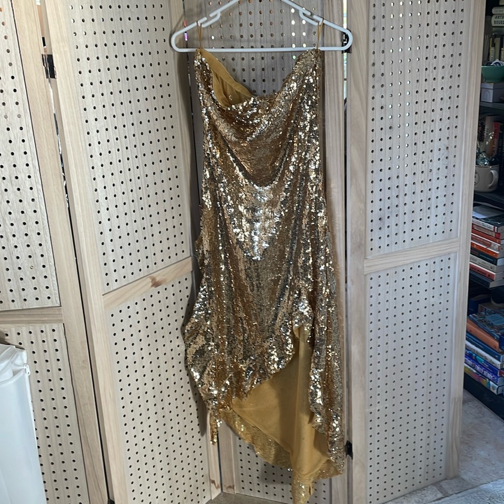 NWT Urban Outfitters Strapless Mermaid High/low Dress size Large